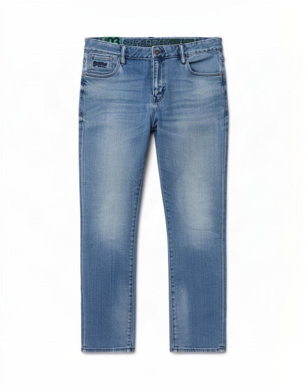 Jeans Superdry Masculino Slim W36 L32 Azul Algodão