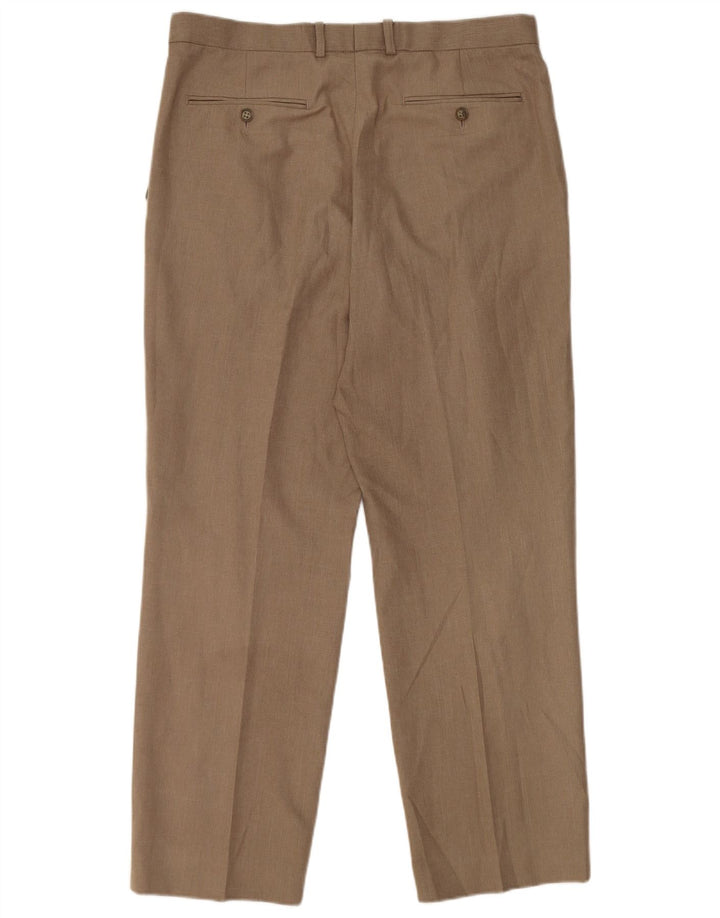 Calça Chino Masculina Marks & Spencer Regular Fit W34 L29 Poliéster Bege