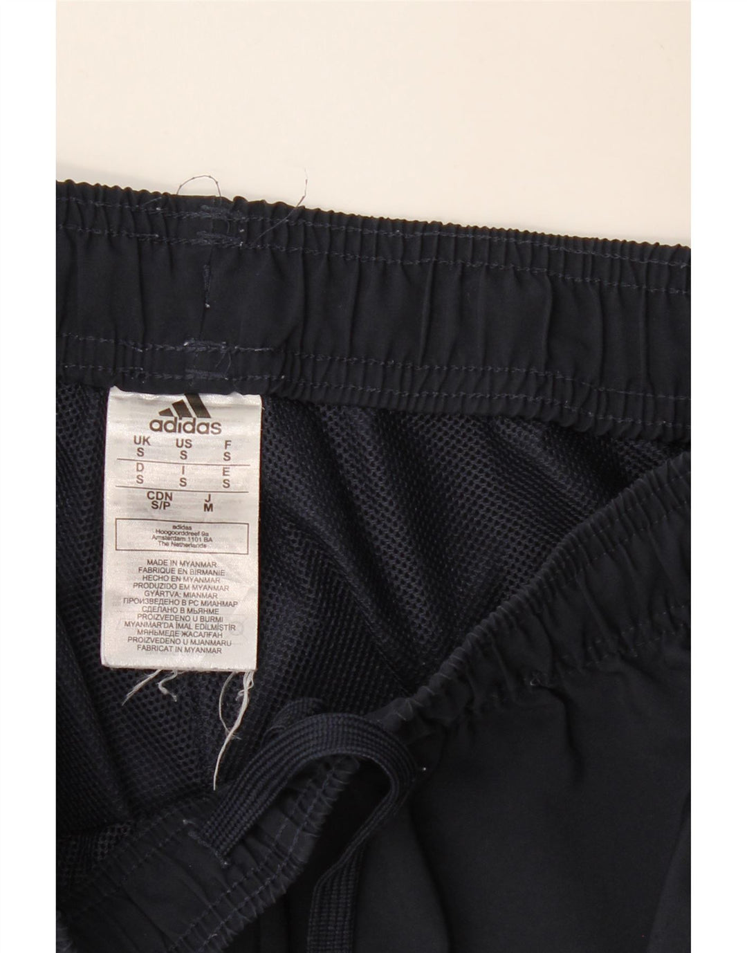 Shorts esportivos masculinos ADIDAS pequenos poliéster azul marinho