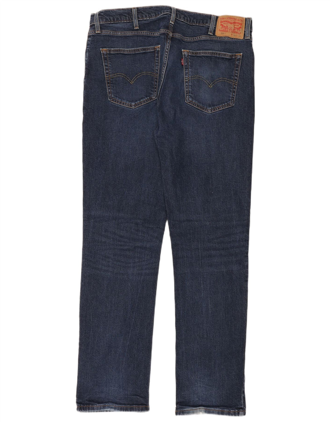 LEVI'S Masculino 514 Straight Jeans W38 L34 Azul Algodão