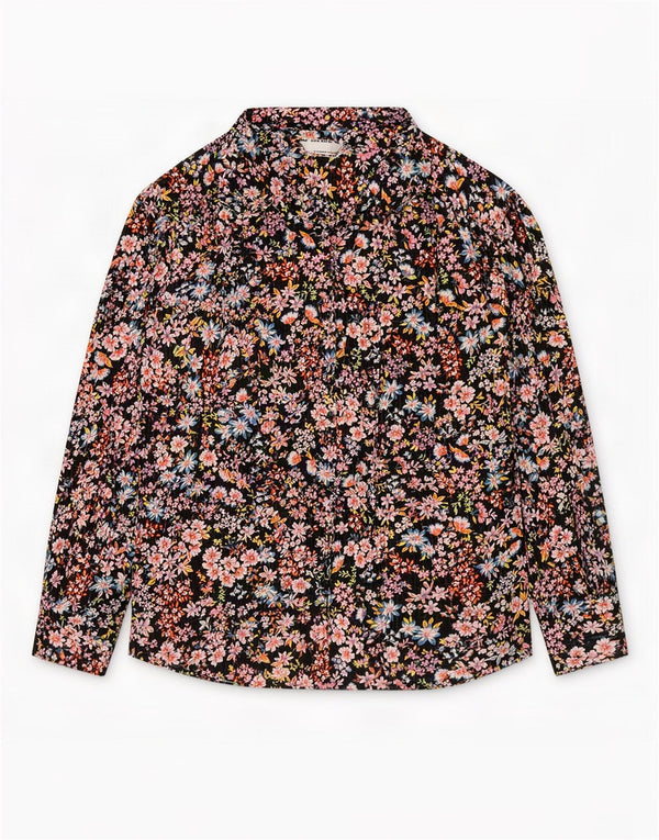 Camisa oversized feminina Marks & Spencer Reino Unido 18 XL algodão floral multicolorido