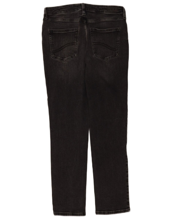 Calça jeans feminina Fat Face Sway Slim UK 12 médio W30 L30 algodão cinza