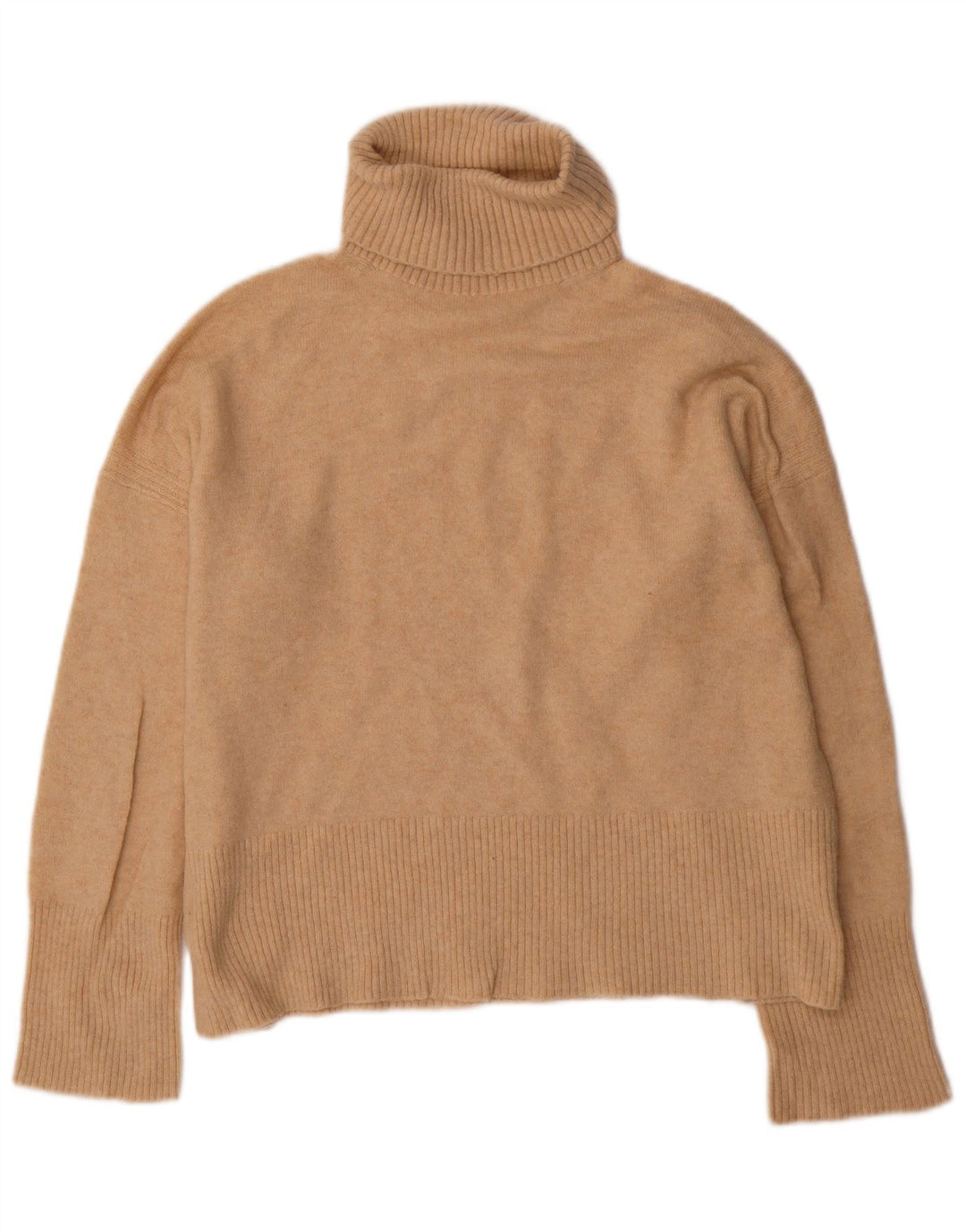 J. CREW Suéter feminino oversized com gola redonda Reino Unido 10 pequeno bege