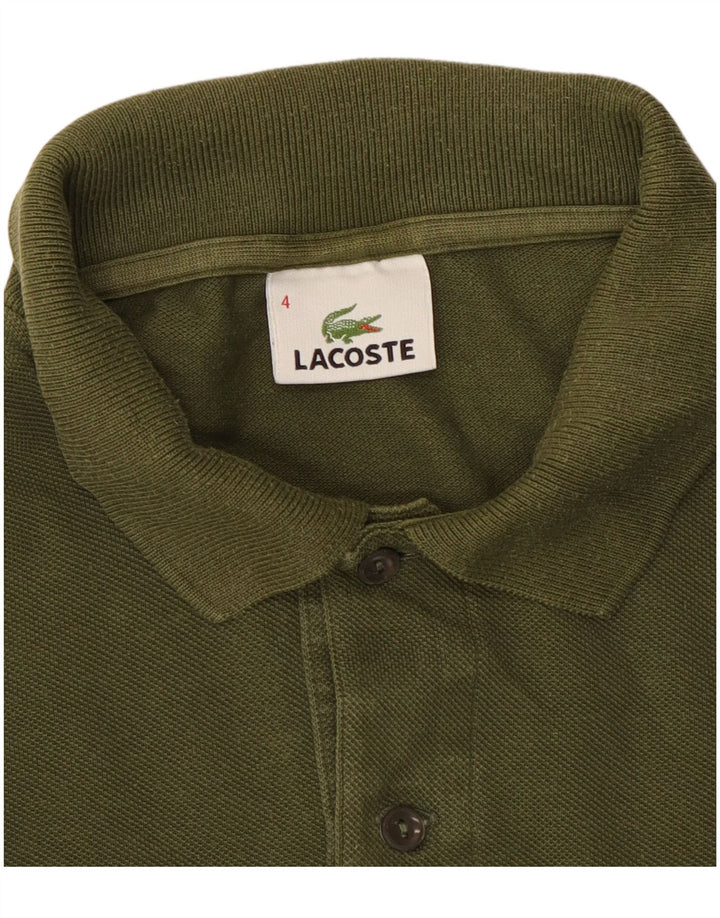 Camisa polo masculina Lacoste tamanho 4 médio cáqui