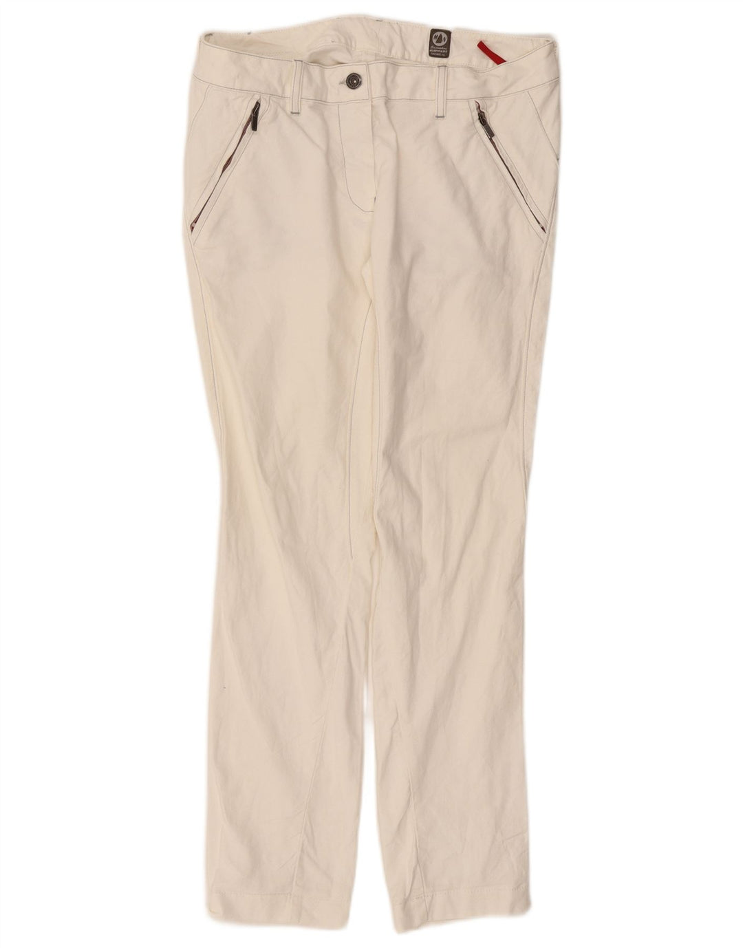 Calça chino reta feminina MURPHY & NYE W32 L29 algodão branco