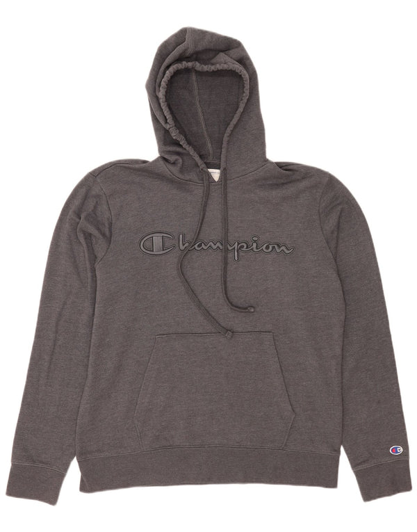 Jumper com capuz gráfico masculino Champion cinza médio