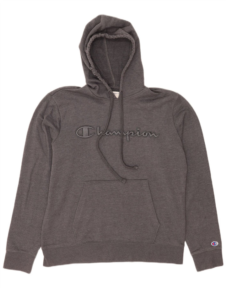Jumper com capuz gráfico masculino Champion cinza médio