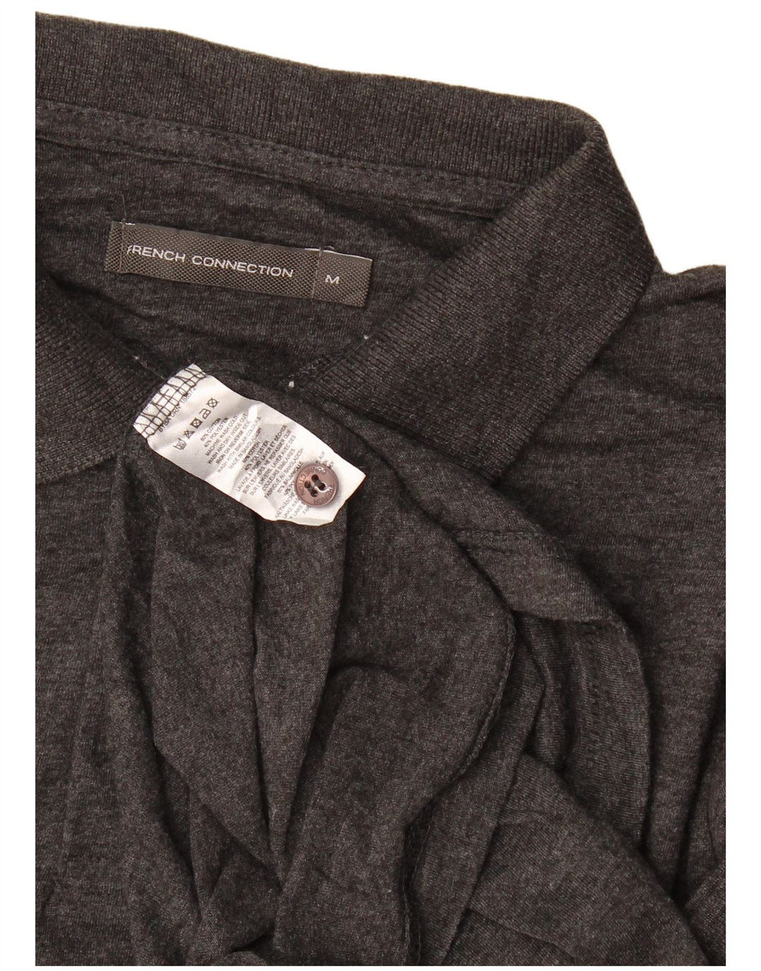 Camisa polo masculina French Connection algodão cinza médio