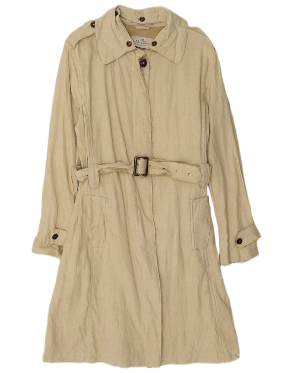 Trench Coat feminino vintage IT 46 grande bege Lyocell