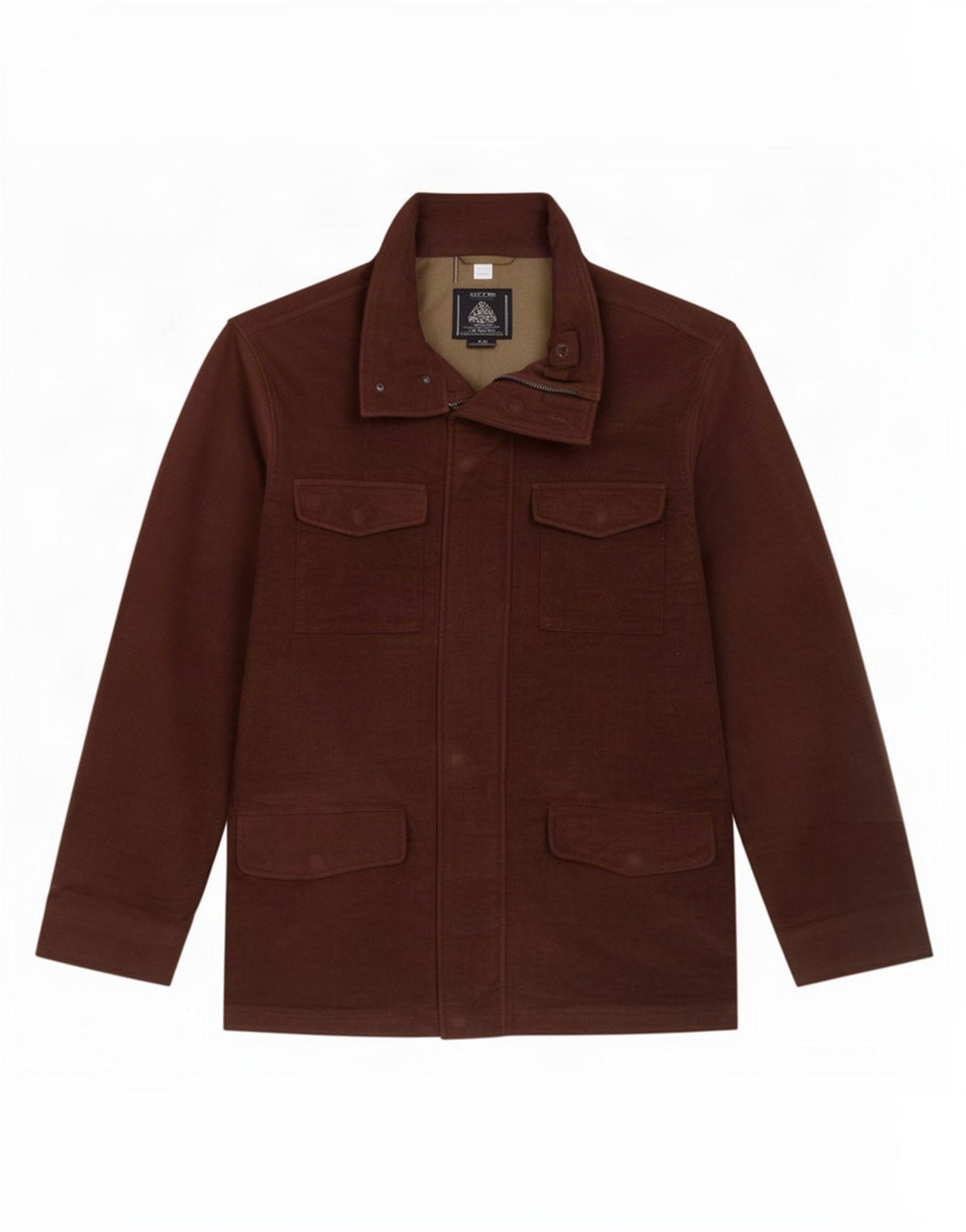 Jaqueta utilitária masculina Marks & Spencer Reino Unido 38 algodão marrom médio