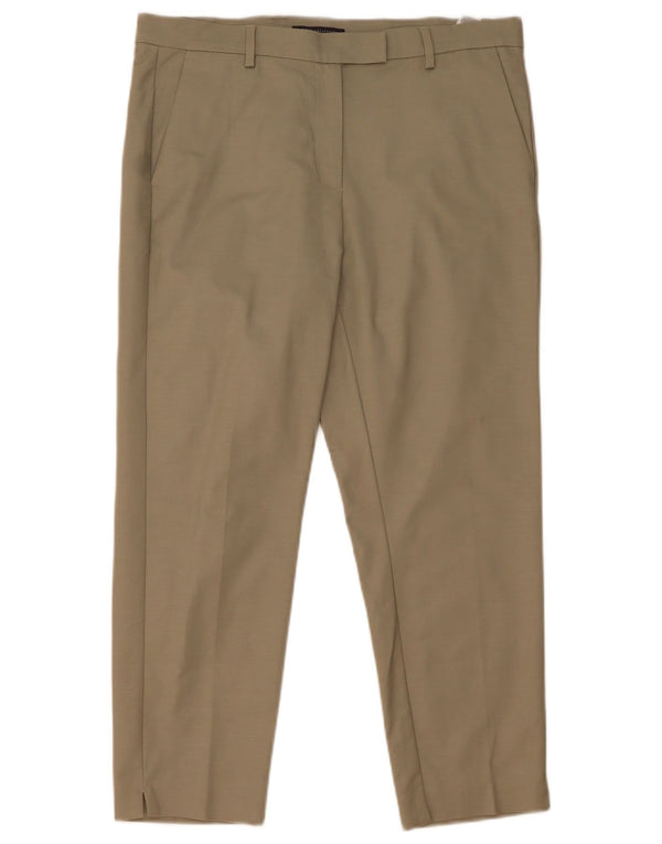 Calça feminina de terno reto Marks & Spencer Reino Unido 16 grande W36 L26 verde