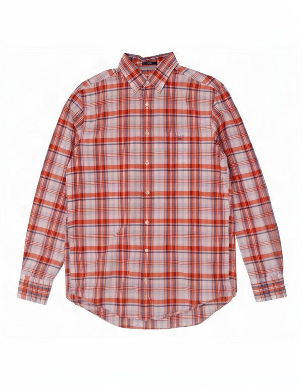 Camisa masculina Gant Regular Fit tamanho 41/42 16 1/2 grande algodão xadrez vermelho