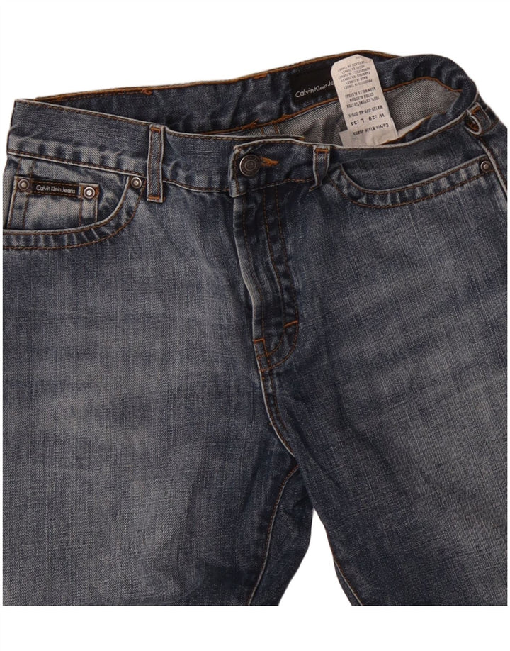 CALVIN KLEIN Masculino Bootcut Jeans W29 L27 Azul Algodão