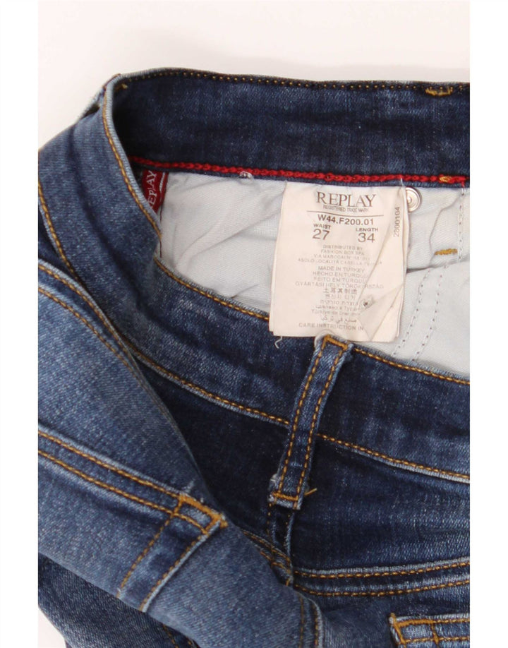 Jeans feminino Replay Bootcut W27 L34 azul algodão