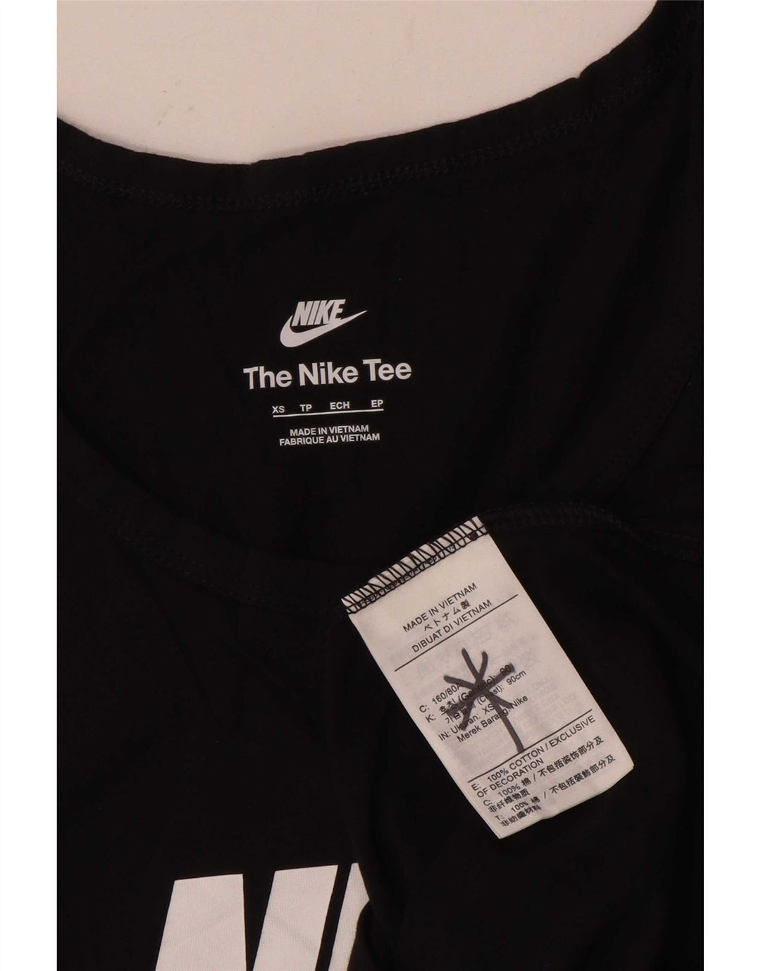 Colete gráfico masculino Nike XS preto algodão