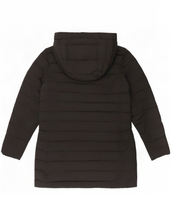 Jaqueta acolchoada com capuz feminina Woolrich UK 10 poliéster preto pequeno