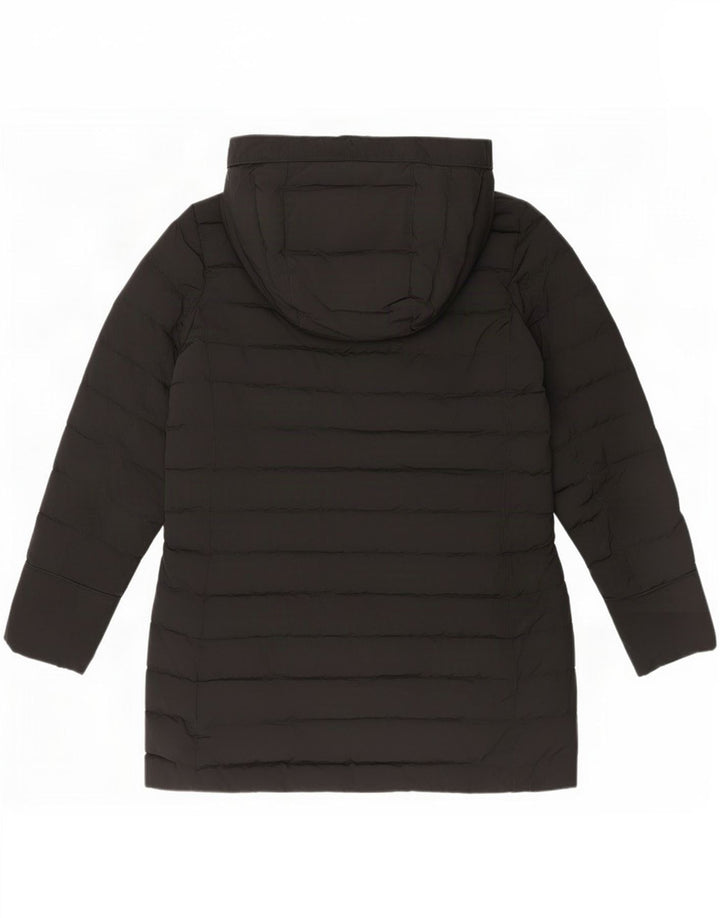 Jaqueta acolchoada com capuz feminina Woolrich UK 10 poliéster preto pequeno