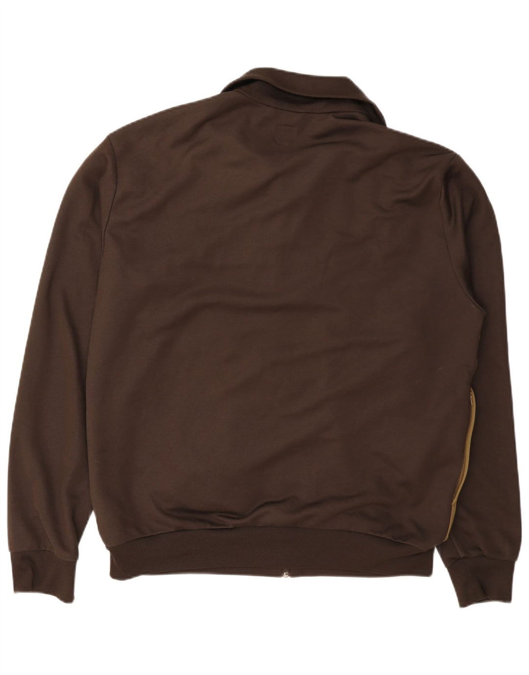 Adidas Mens Treino Top Jaqueta Grande Algodão Colorblock Marrom