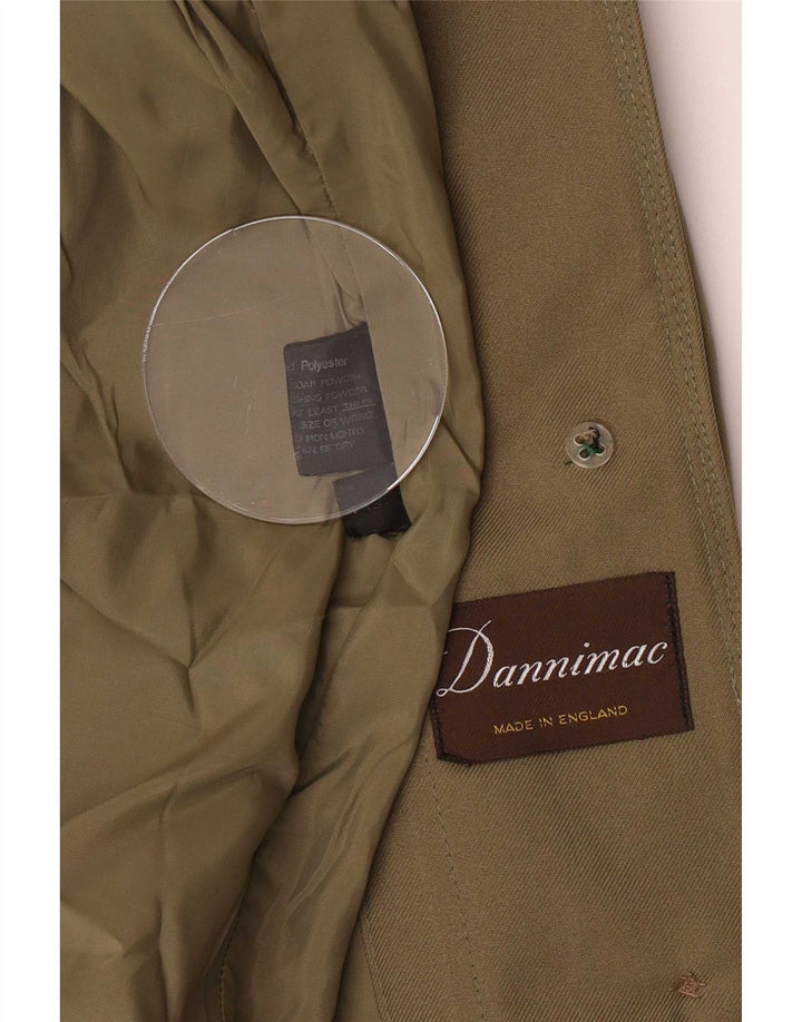 Sobretudo feminino Dannimac UK 14 poliéster cáqui médio