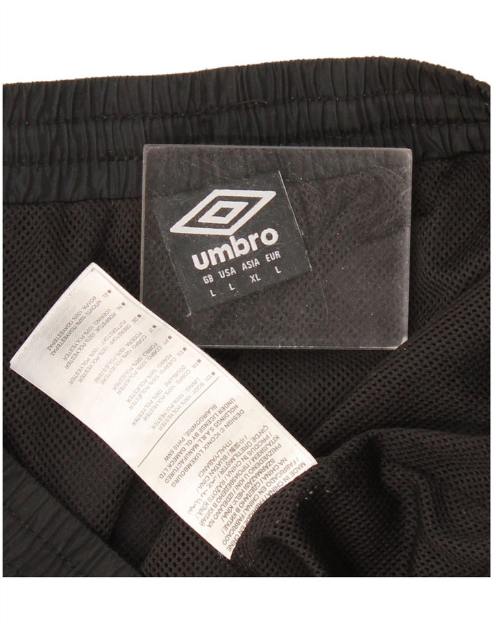 Calça de treino masculina Umbro grande poliéster preto