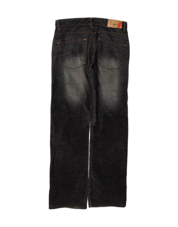 Calça casual masculina Zara cintura baixa bootcut UE 42 grande W32 L34 preta