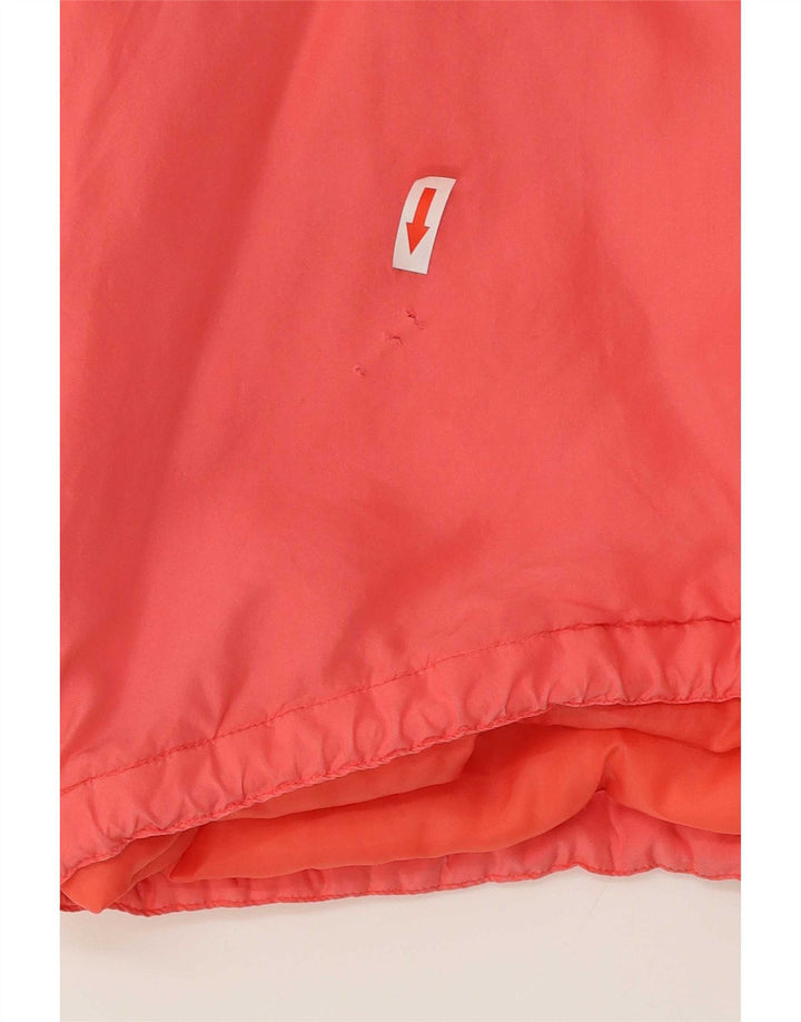 Jaqueta corta-vento feminina vintage UK 18 XL seda rosa