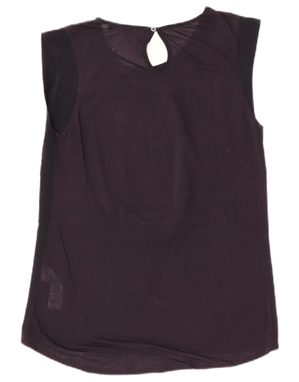 Blusa Feminina French Connection Top Reino Unido 10 Poliéster Azul Marinho Pequeno