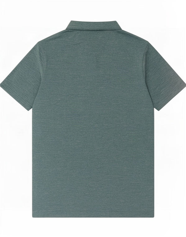 Camisa polo masculina Columbia poliéster manchado verde médio