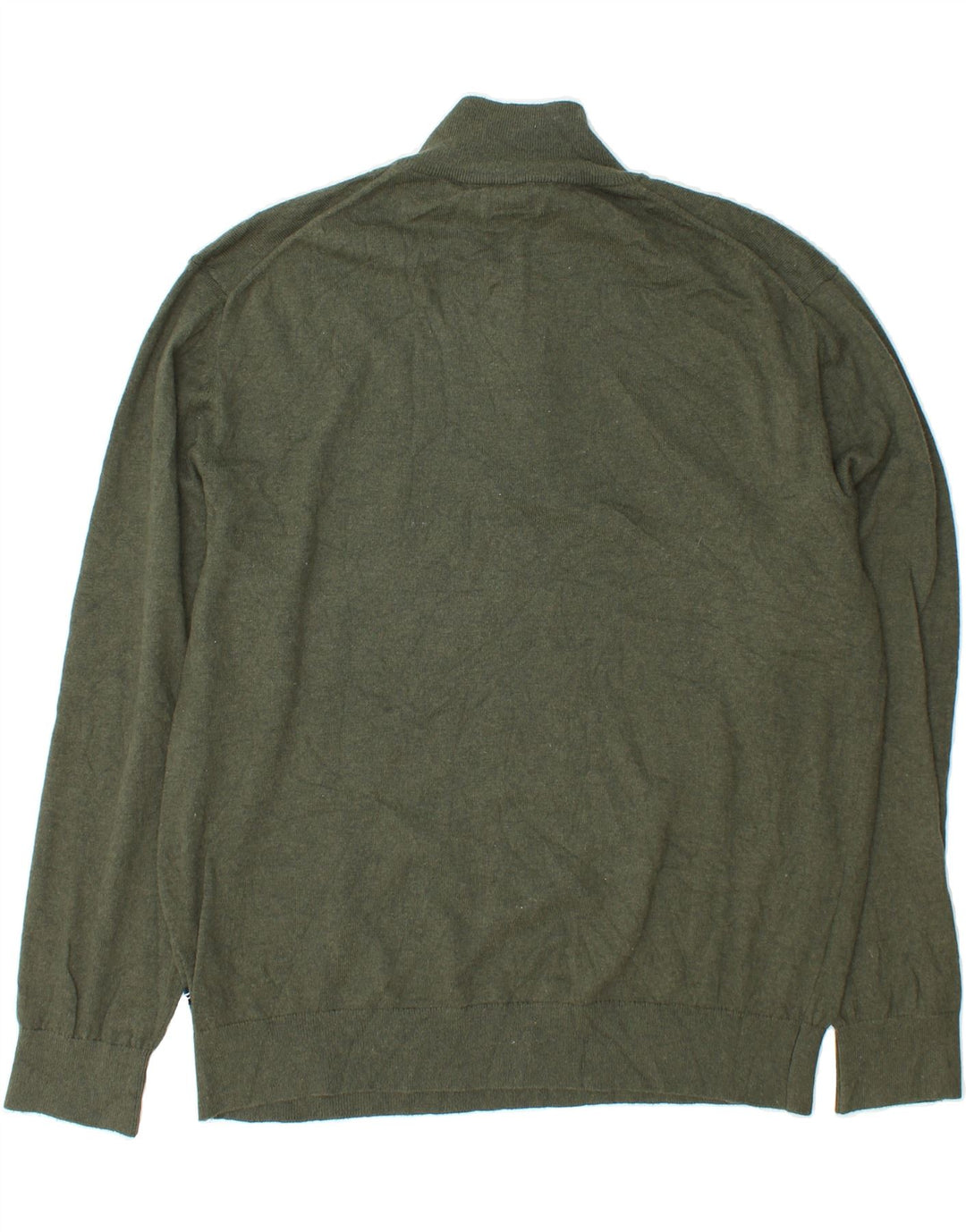 NAUTICA Mens Zip Neck Jumper Sweater XL Green Cotton Vintage Nautica and Second-Hand Nautica from Messina Hembry 