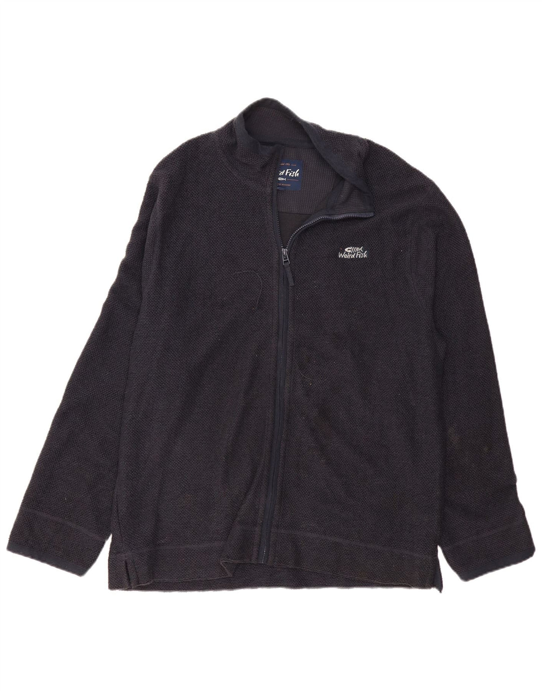 WEIRD FISH Mens Treino Top Jaqueta 2XL Algodão Azul Marinho