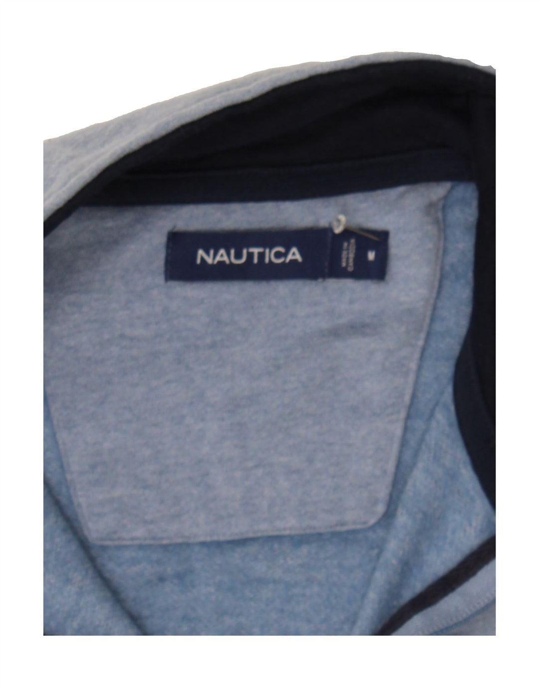 NAUTICA Mens Zip Neck Sweatshirt Jumper Medium Blue Cotton Vintage Nautica and Second-Hand Nautica from Messina Hembry 