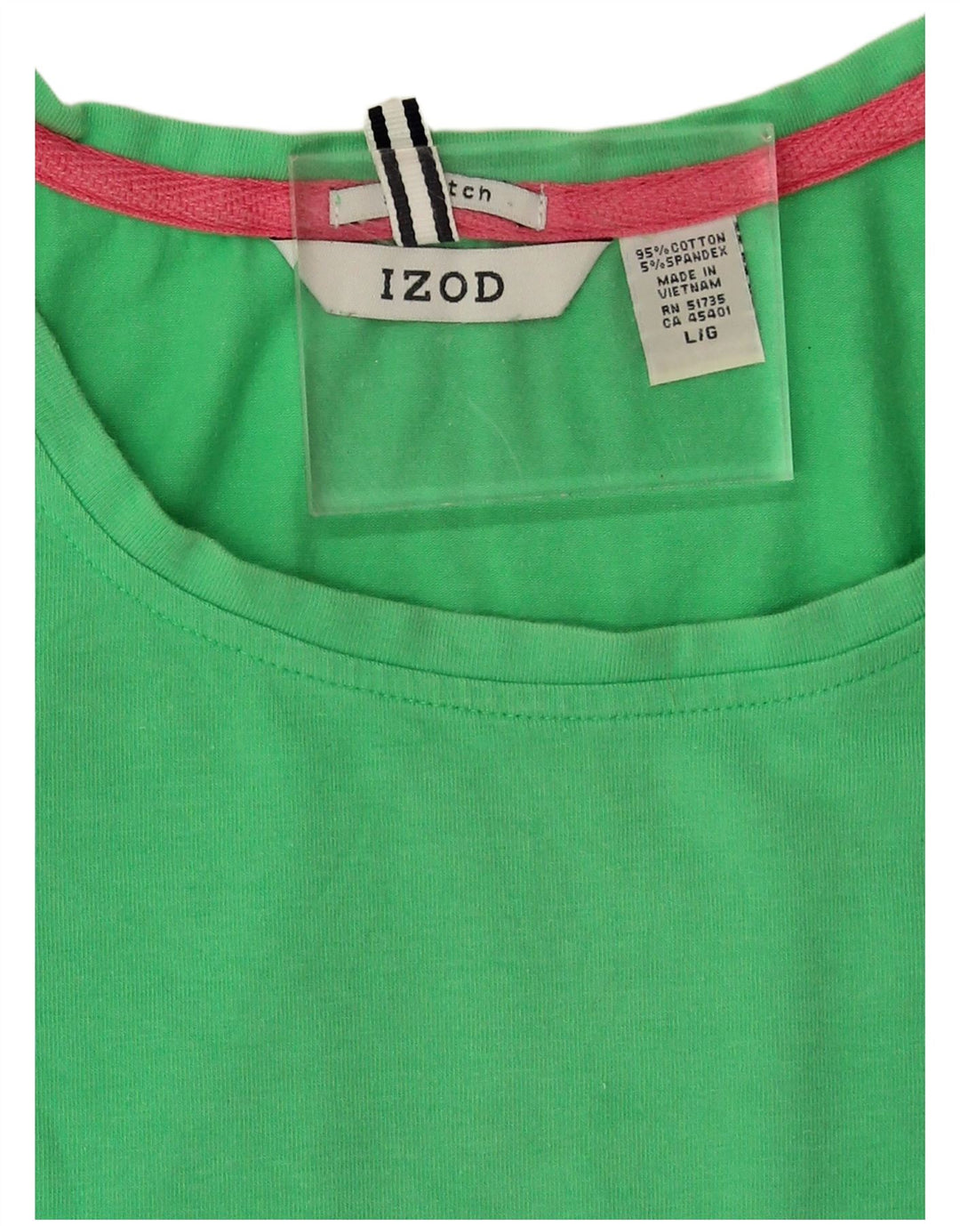 Camiseta feminina Izod UK 16 grande algodão verde