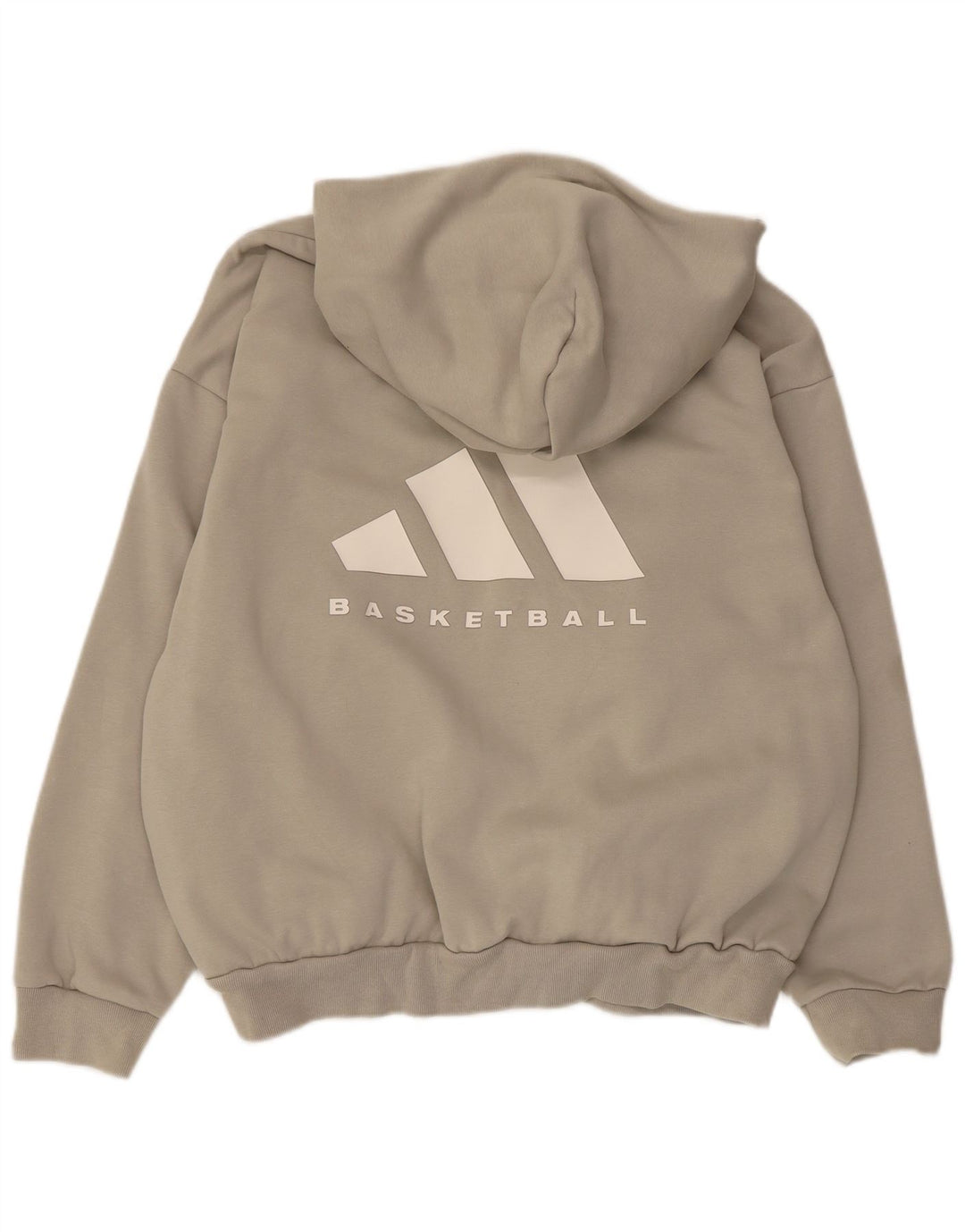 Adidas masculino gráfico oversized moletom com capuz pequeno bege