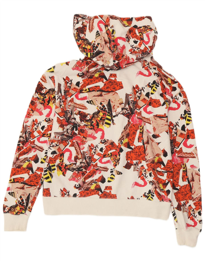 Suéter feminino CONVERSE com capuz e estampa abstrata UK 10 pequeno multicolorido