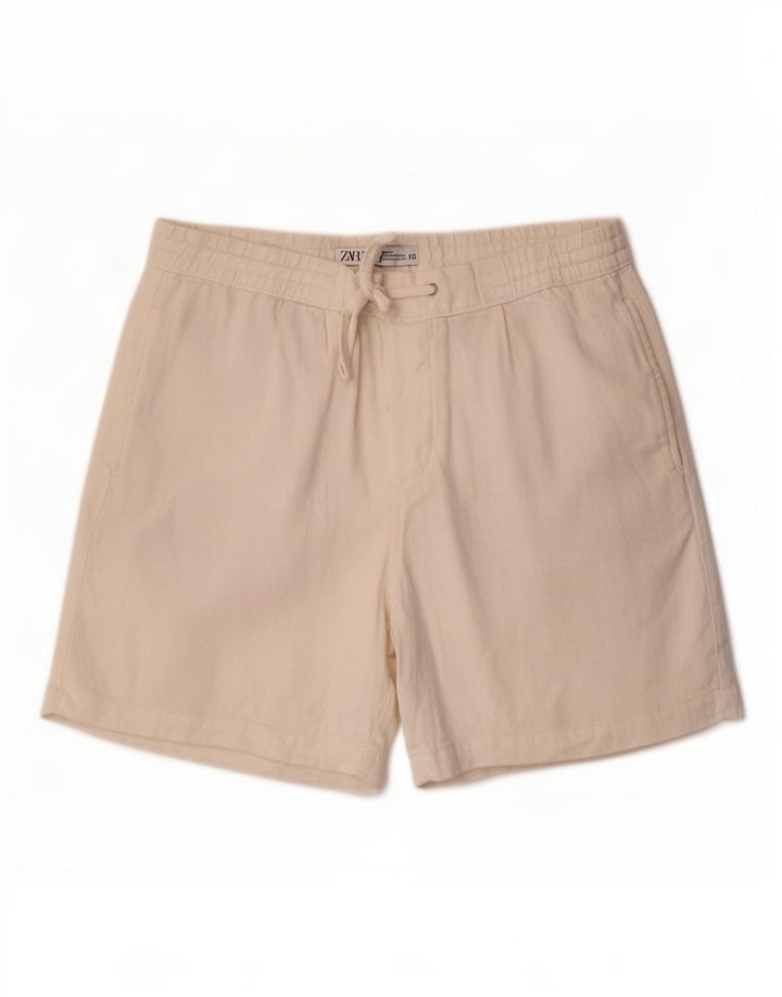 Zara Shorts feminino casual médio W31 branco