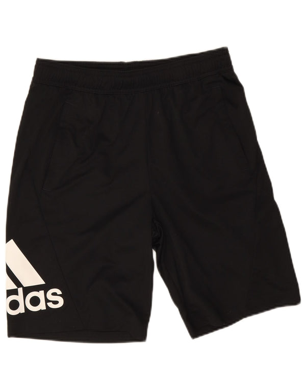 Shorts esportivos gráficos Adidas Boys Climacool 13-14 anos grandes pretos