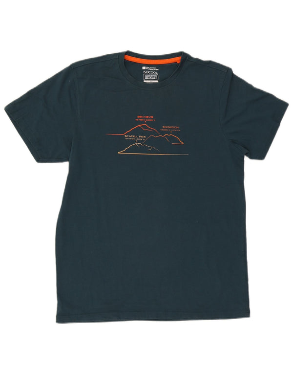 Camiseta masculina gráfica IsoCool da Mountain Warehouse, top pequeno de algodão verde