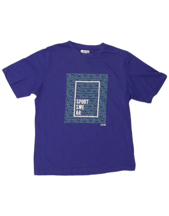 Camiseta gráfica masculina KAPPA Top XL algodão azul