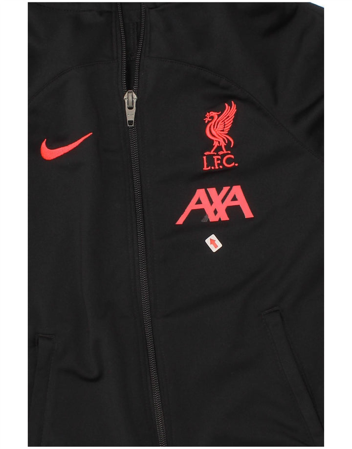 Suéter Nike Boys Liverpool Graphic Zip com capuz 5-6 anos médio preto