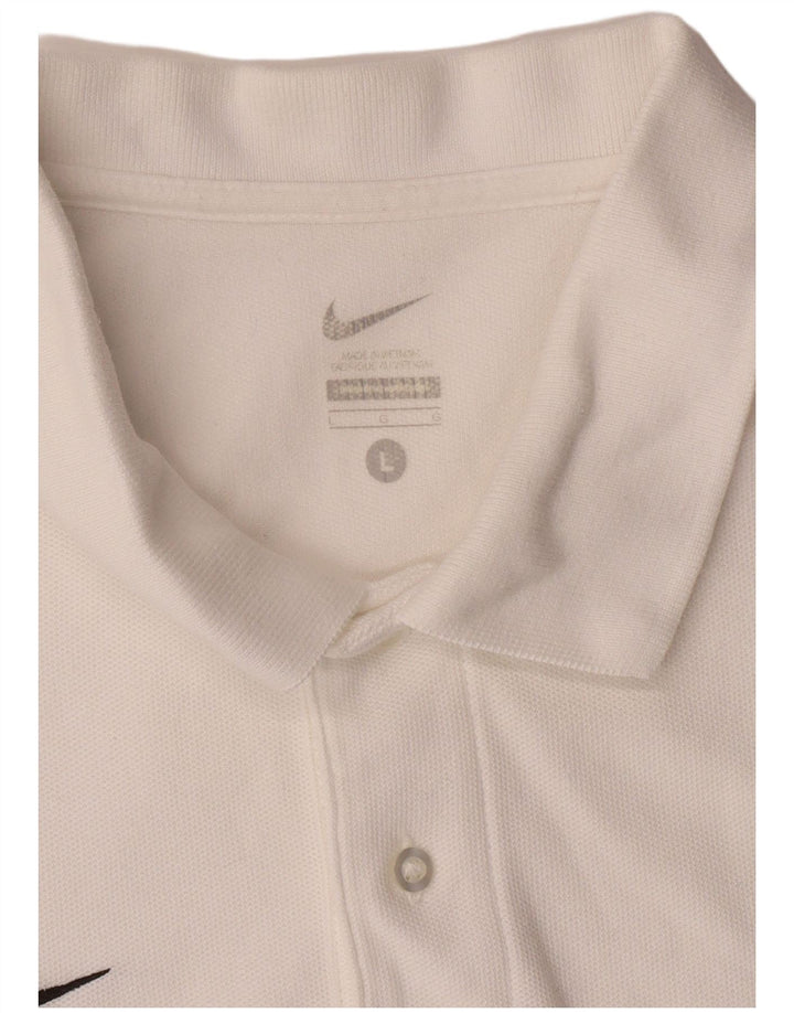 Camisa polo masculina NIKE grande branca