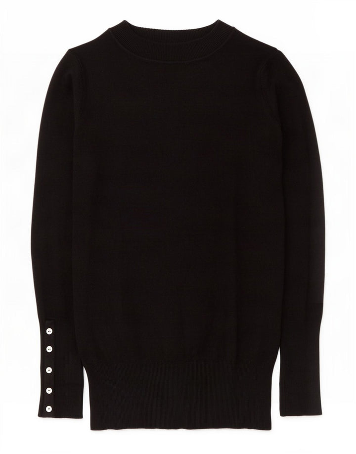Suéter feminino Zara com gola tartaruga Reino Unido 8 pequeno rayon preto
