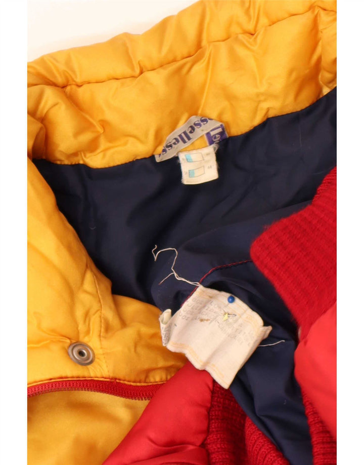 Jaqueta masculina acolchoada com capuz Ellesse IT 50 grande bloco colorido multicolorido