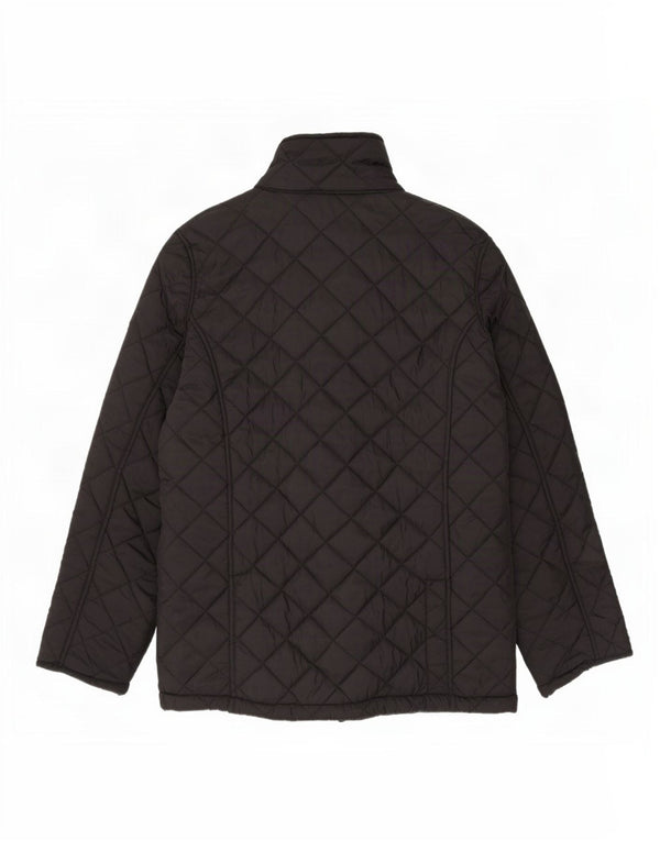 Jaqueta acolchoada masculina vintage UK 42 XL preto nylon