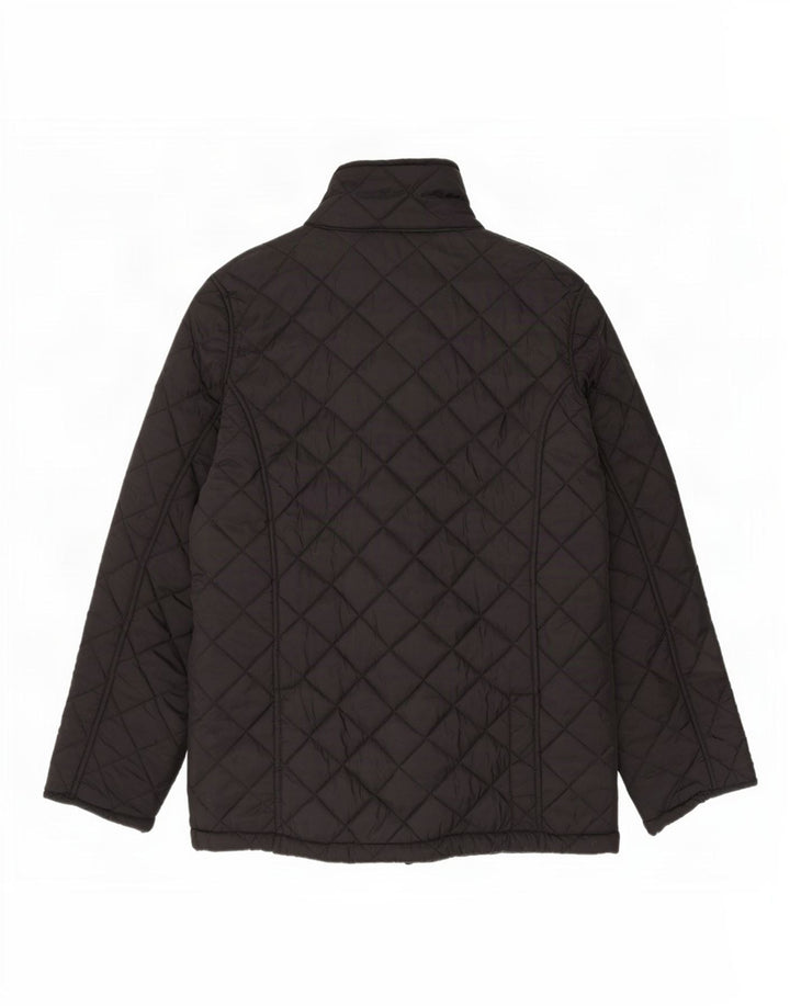 Jaqueta acolchoada masculina vintage UK 42 XL preto nylon