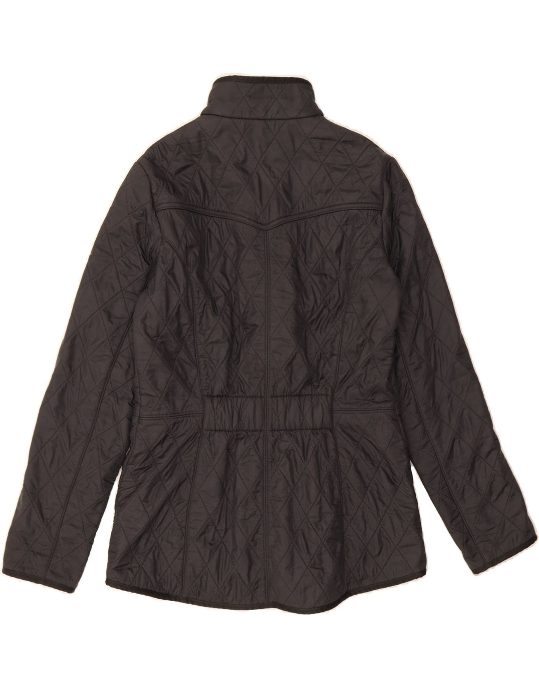 BARBOUR Womens Quilted Jacket UK 12 Medium Navy Blue Vintage Barbour and Second-Hand Barbour from Messina Hembry 