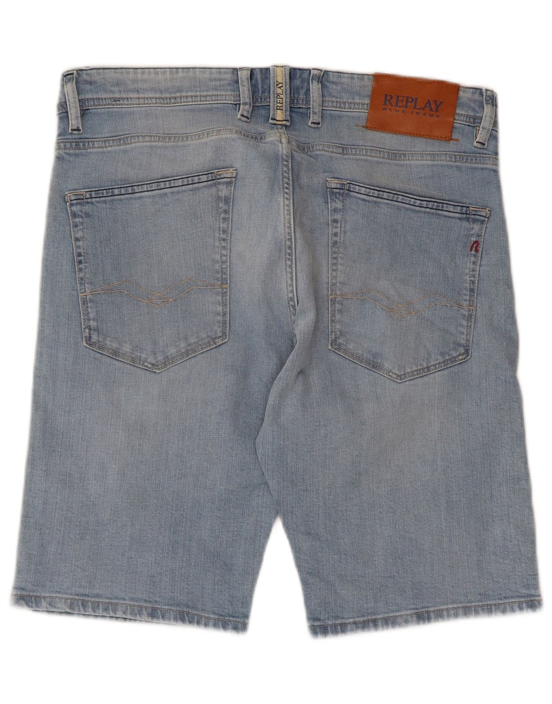 Shorts jeans masculino REPLAY W24 grande algodão azul
