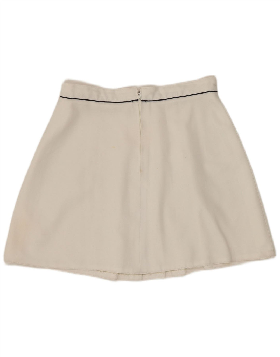 Saia de tênis feminina Golden Team UK 12 poliéster branco médio