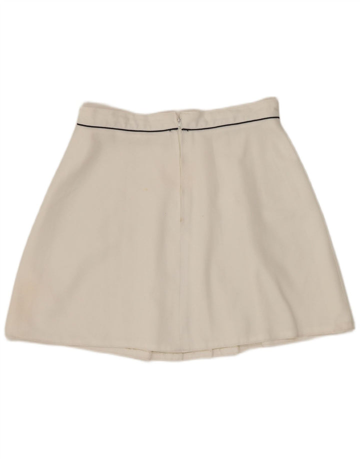 Saia de tênis feminina Golden Team UK 12 poliéster branco médio