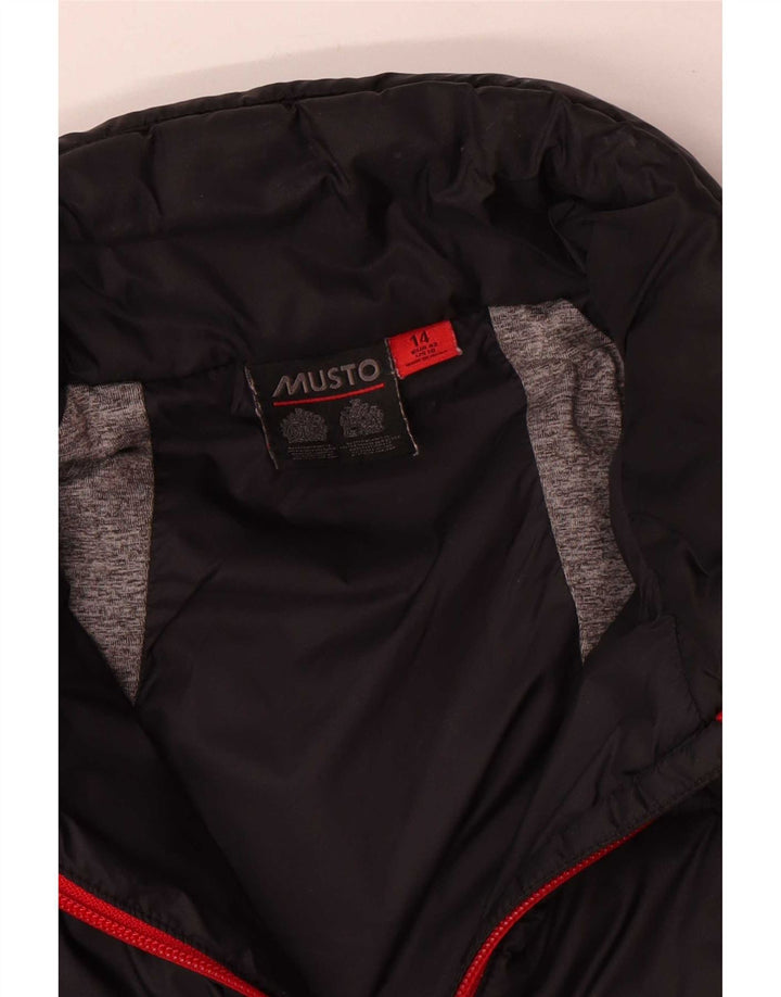 Jaqueta acolchoada gráfica Musto Boys 13-14 anos preto colorblock poliamida