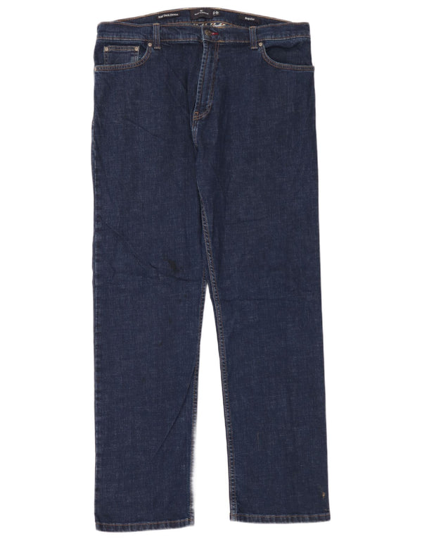 Jeans Marks & Spencer masculino regular fit reto W38 L33 algodão azul